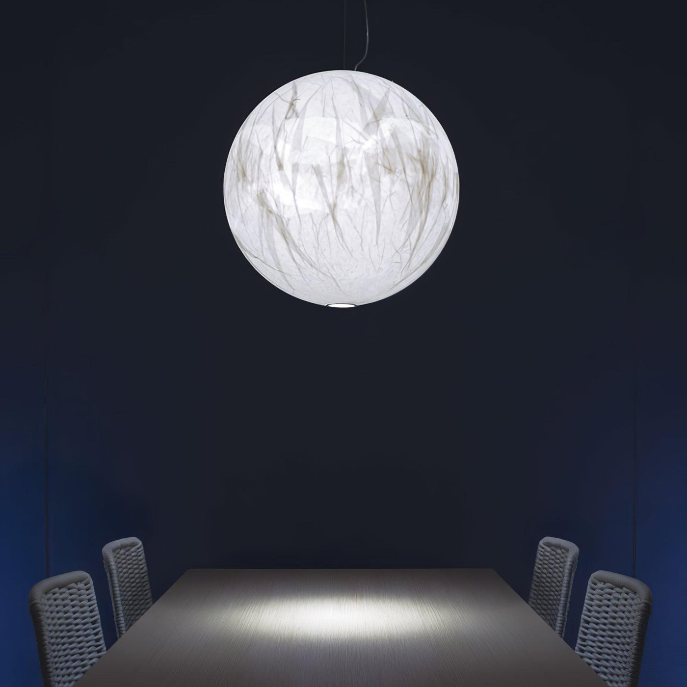 MoonSilk Pendant Light – Soft Lunar Glow with Elegant Silk Design