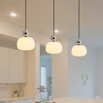 Yedra Pumpkin Pendant Light – Elegant Dimmable Ceiling Lamp with G9 Base