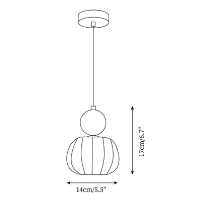 Yedra Pumpkin Pendant Light – Elegant Dimmable Ceiling Lamp with G9 Base