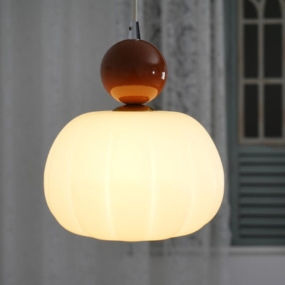 Yedra Pumpkin Pendant Light – Elegant Dimmable Ceiling Lamp with G9 Base