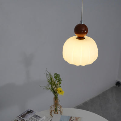 Yedra Pumpkin Pendant Light – Elegant Dimmable Ceiling Lamp with G9 Base
