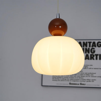 Yedra Pumpkin Pendant Light – Elegant Dimmable Ceiling Lamp with G9 Base
