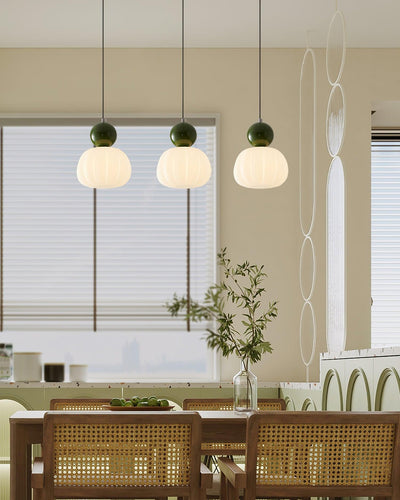 Yedra Pumpkin Pendant Light – Elegant Dimmable Ceiling Lamp with G9 Base