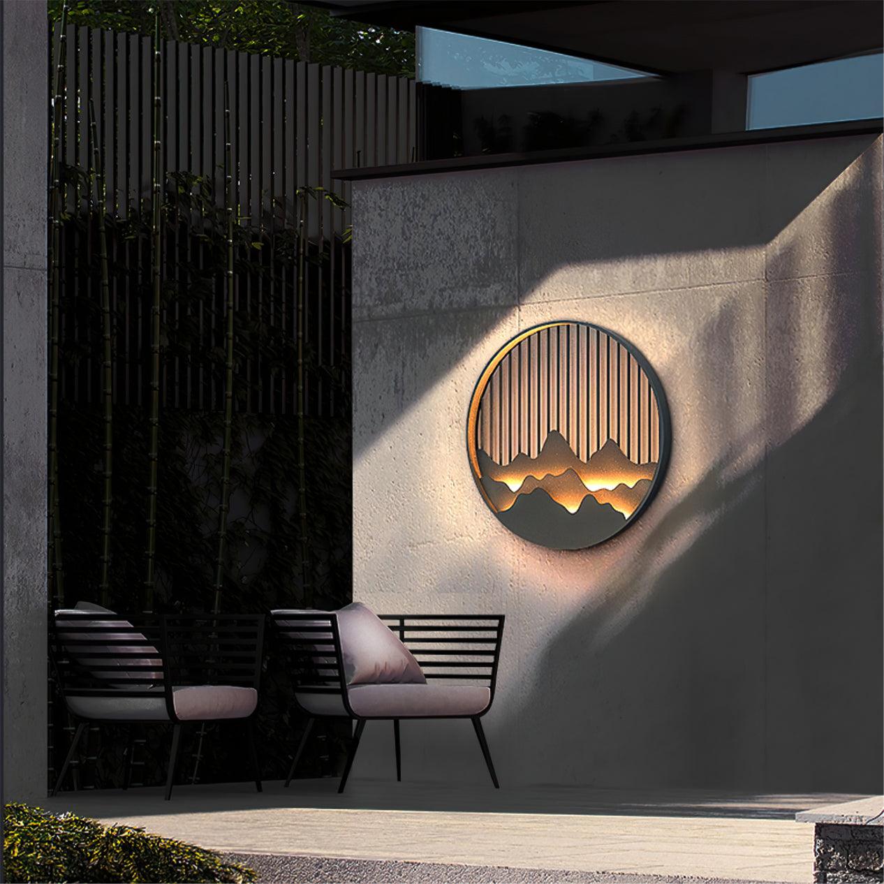 Mountain Outdoor Wall Light – Modern Elegance with a Nature-Inspired Design