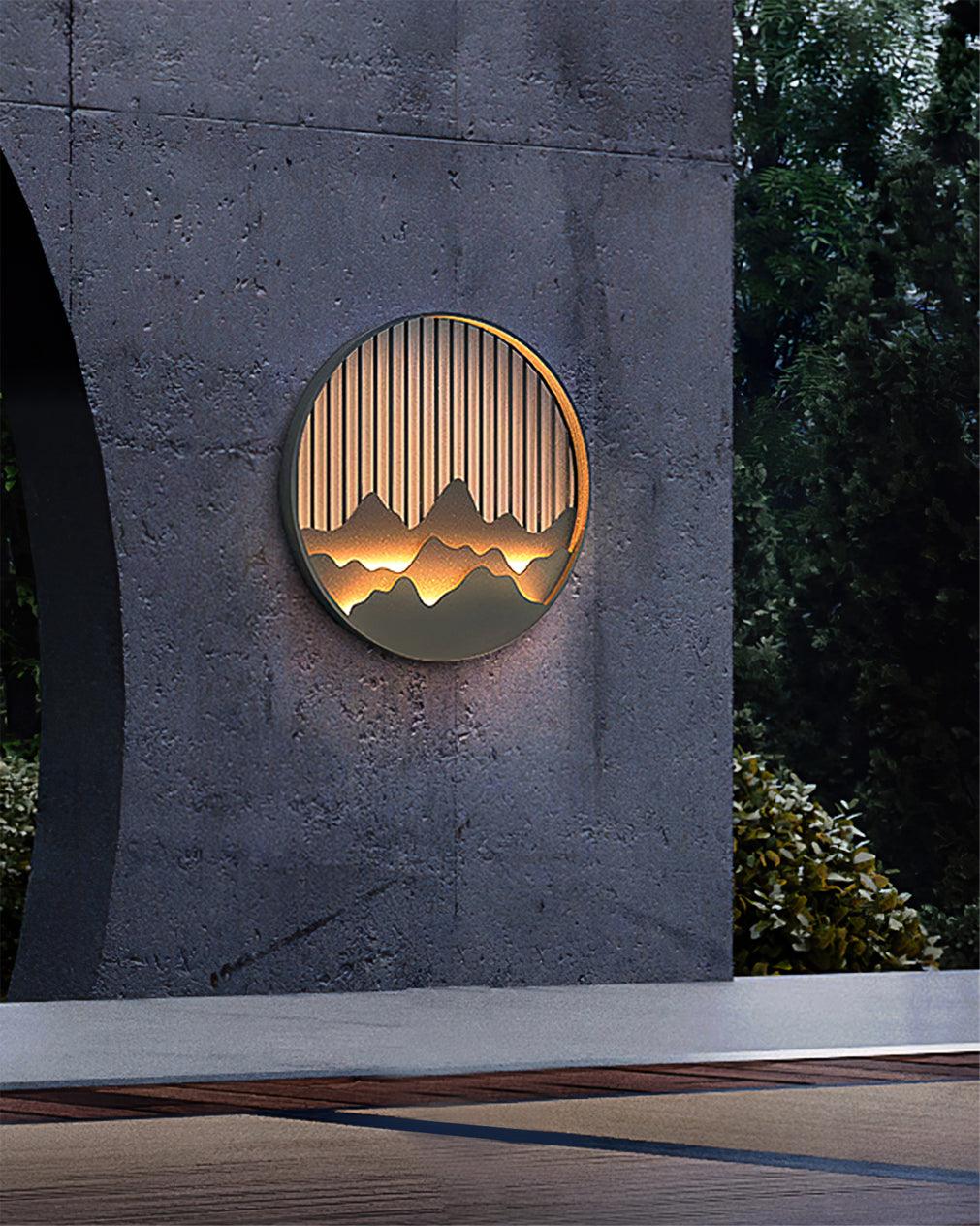 Mountain Outdoor Wall Light – Modern Elegance with a Nature-Inspired Design