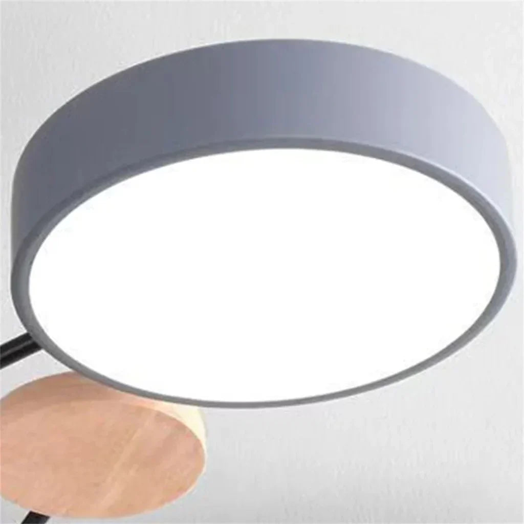 Geometric Metal & Wood Ceiling Light – Modern Elegance for Your Home