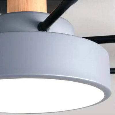 Geometric Metal & Wood Ceiling Light – Modern Elegance for Your Home
