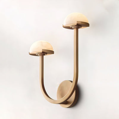 Mushroom Alabaster Wall Light – Elegant Natural Stone Design with Warm LED Glow