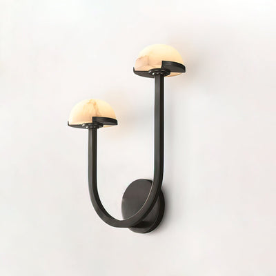 Mushroom Alabaster Wall Light – Elegant Natural Stone Design with Warm LED Glow