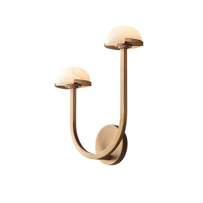 Mushroom Alabaster Wall Light – Elegant Natural Stone Design with Warm LED Glow