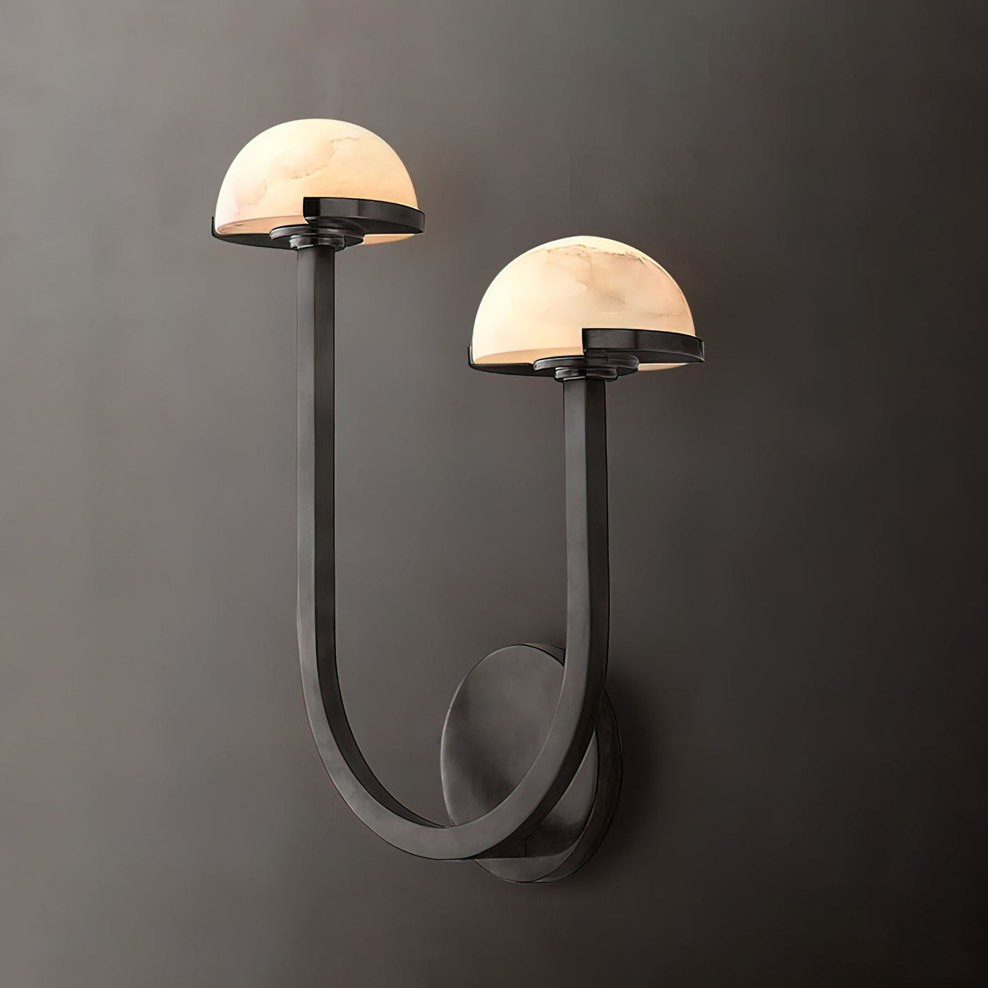 Mushroom Alabaster Wall Light – Elegant Natural Stone Design with Warm LED Glow