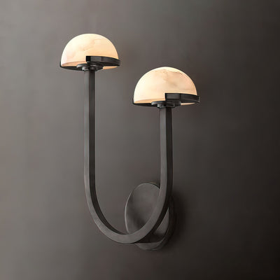 Mushroom Alabaster Wall Light – Elegant Natural Stone Design with Warm LED Glow