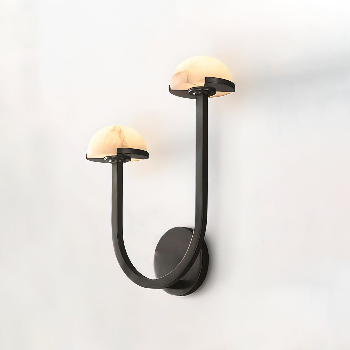 Mushroom Alabaster Wall Light – Elegant Natural Stone Design with Warm LED Glow
