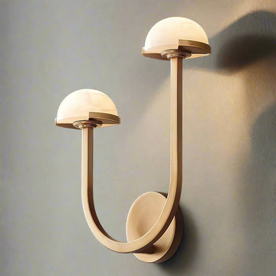 Mushroom Alabaster Wall Light – Elegant Natural Stone Design with Warm LED Glow