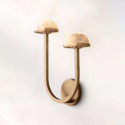 Mushroom Alabaster Wall Light – Elegant Natural Stone Design with Warm LED Glow