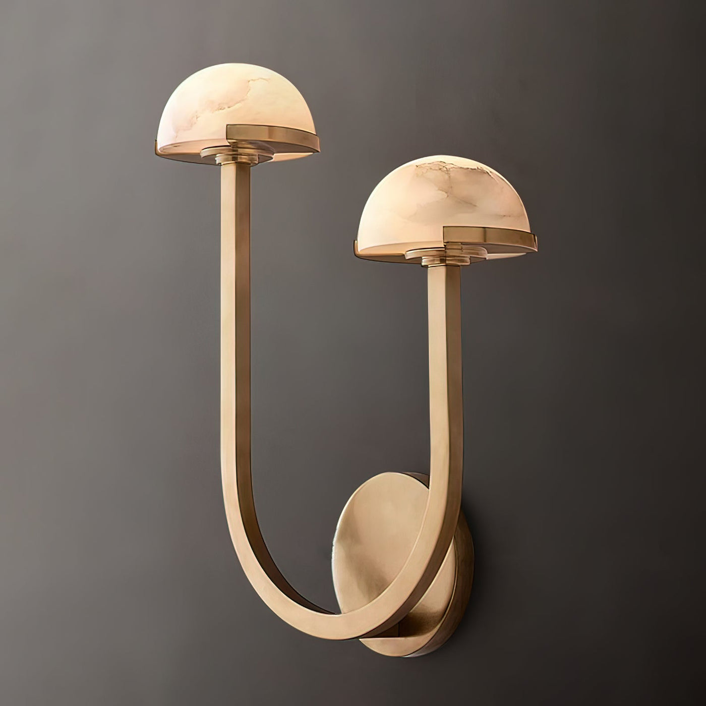 Mushroom Alabaster Wall Light – Elegant Natural Stone Design with Warm LED Glow