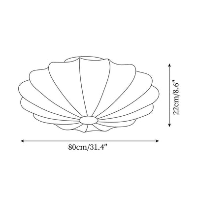 Seashell-Inspired Ceiling Light – Elegant Illumination with Organic Design