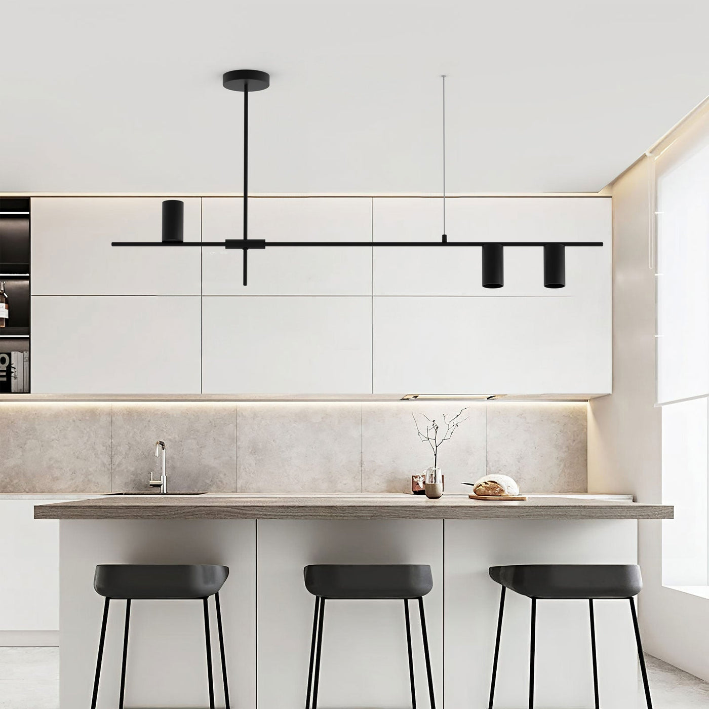 Nordic Minimalist Black Chandelier – Sleek & Modern Lighting for Elegant Interiors