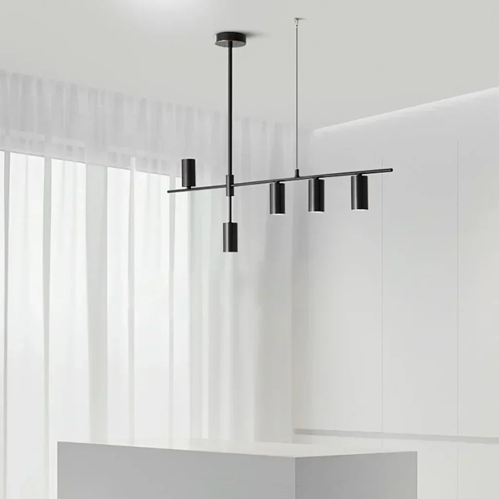 Nordic Minimalist Black Chandelier – Sleek & Modern Lighting for Elegant Interiors