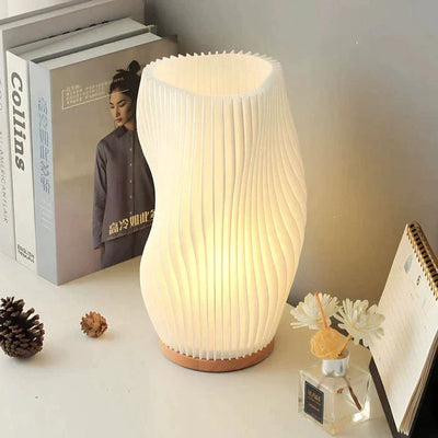 Serene Wavecrest Lamp – Modern Elegance with Adjustable Dimming & USB Power