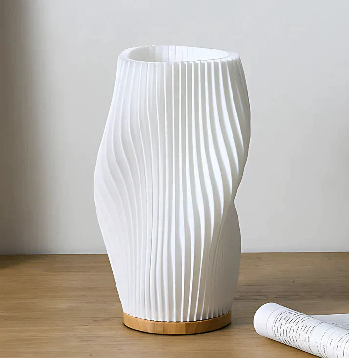 Serene Wavecrest Lamp – Modern Elegance with Adjustable Dimming & USB Power
