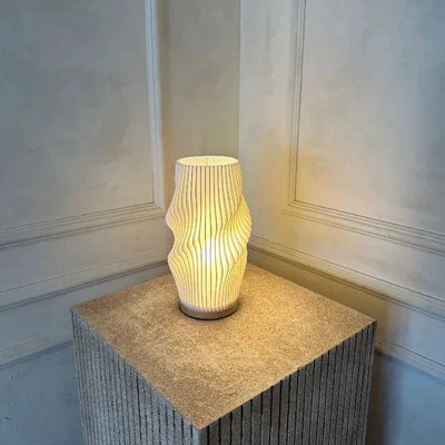 Serene Wavecrest Lamp – Modern Elegance with Adjustable Dimming & USB Power