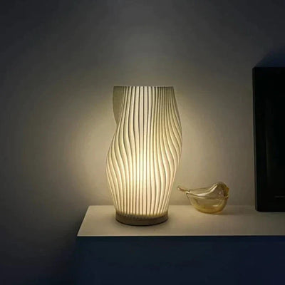Serene Wavecrest Lamp – Modern Elegance with Adjustable Dimming & USB Power