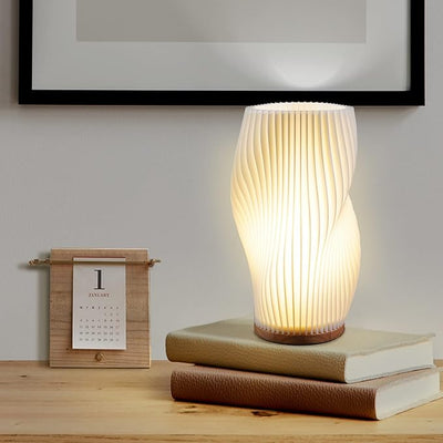 Serene Wavecrest Lamp – Modern Elegance with Adjustable Dimming & USB Power