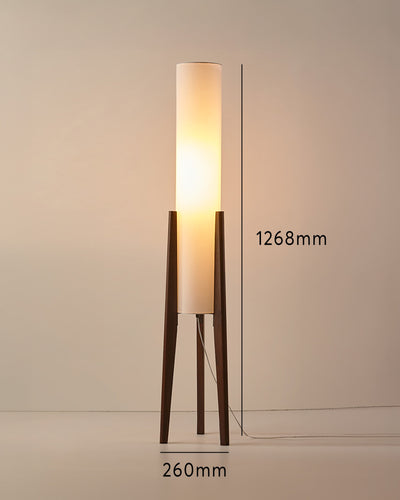 Walnut Floor Lamp – Nordic Elegance with Warm Ambient Lighting