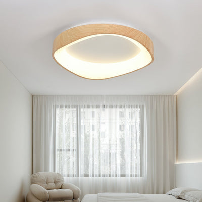 Nordic Wood Grain Ceiling Light – Elegant & Energy-Efficient LED Illumination