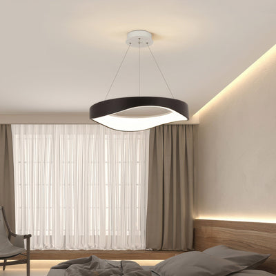 Modern Round LED Pendant Light – Sleek & Adjustable for Stylish Interiors
