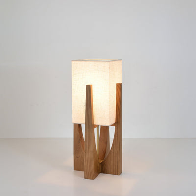 Japanese Walnut Wood Floor Lamp – Minimalist LED Lighting with Three-Colour Dimming