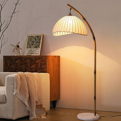 Cultural Zen Bamboo Floor Lamp – Elegant & Tranquil Lighting for a Serene Atmosphere