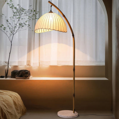 Cultural Zen Bamboo Floor Lamp – Elegant & Tranquil Lighting for a Serene Atmosphere