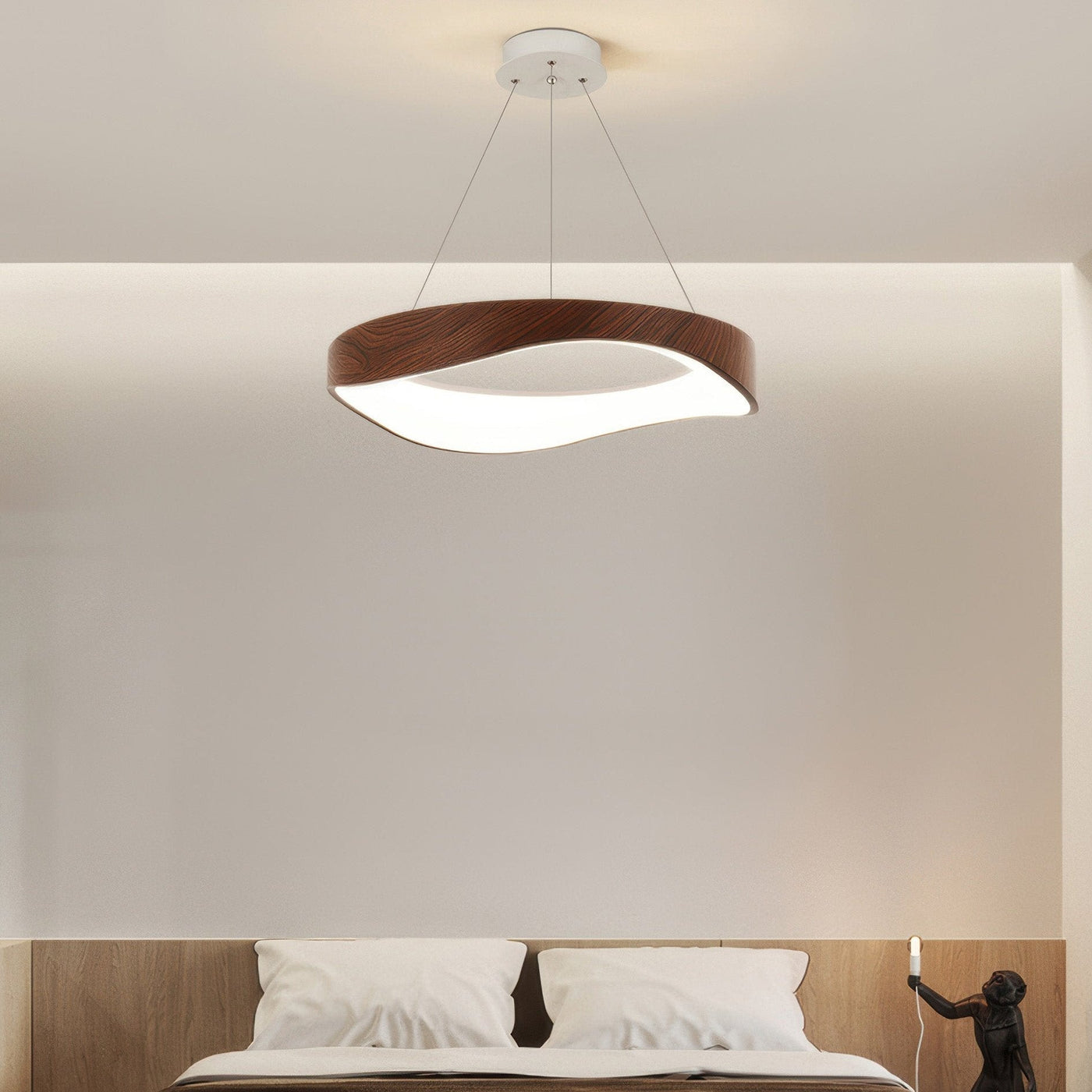 Modern Round LED Pendant Light – Sleek & Adjustable for Stylish Interiors