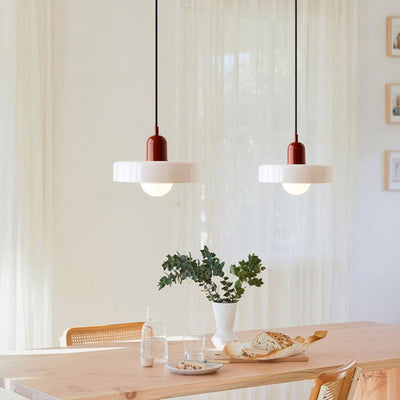 Bauhaus Pendant Light – A Timeless Fusion of Stained Glass & Modern Functionality