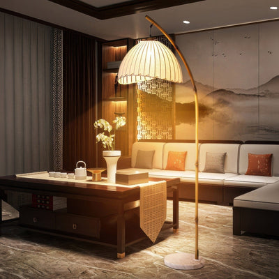 Cultural Zen Bamboo Floor Lamp – Elegant & Tranquil Lighting for a Serene Atmosphere