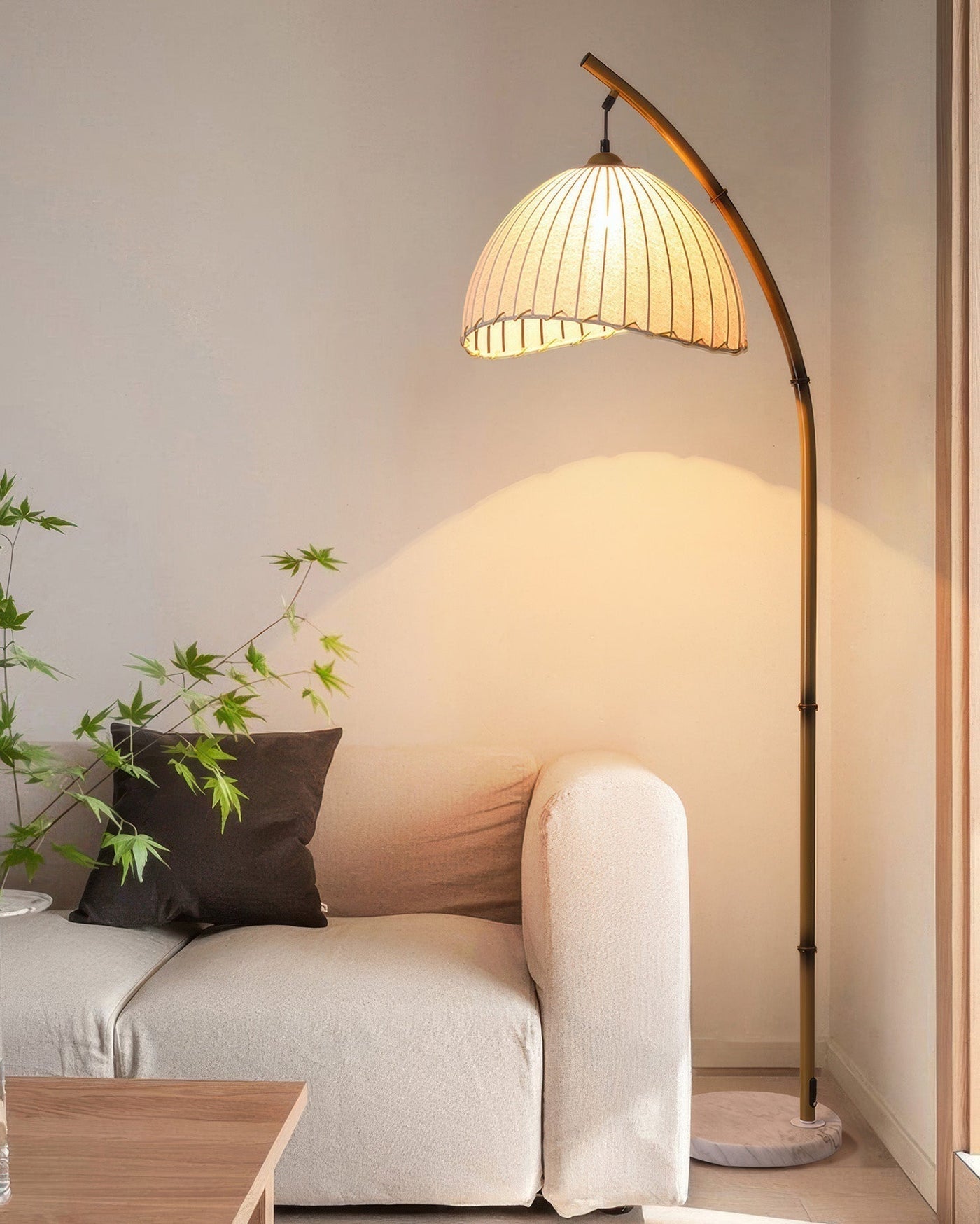 Cultural Zen Bamboo Floor Lamp – Elegant & Tranquil Lighting for a Serene Atmosphere