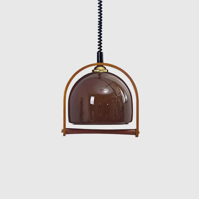 Vintage Bauhaus Wood Pendant Light – Timeless Elegance with Warm Wooden Accents