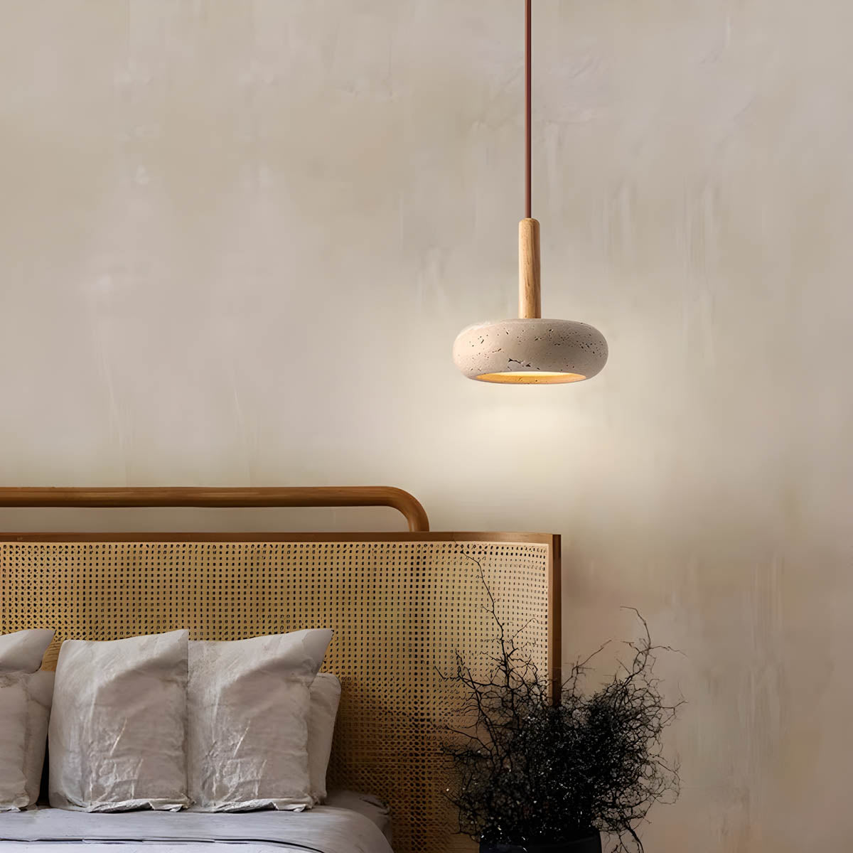 OSHO Stone Pendant Light – Elegant Travertine Design for a Natural Touch