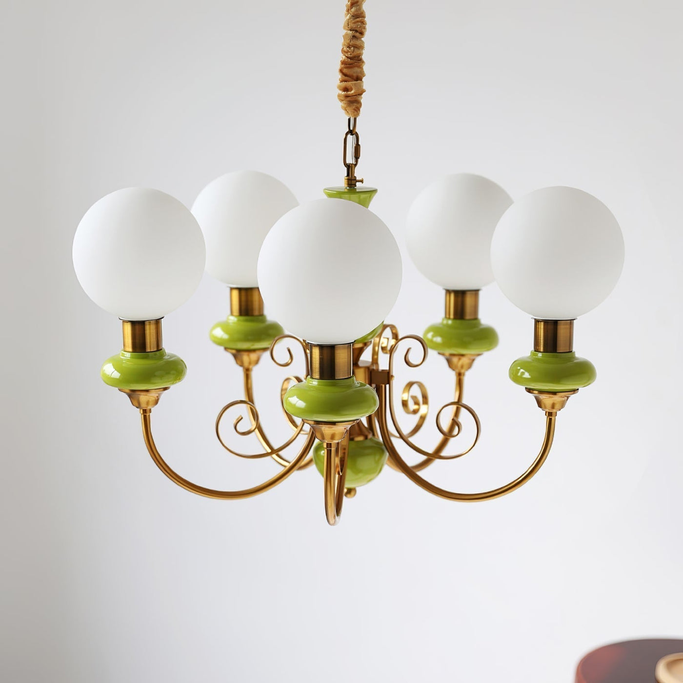 Onyx Chandelier – Elegant Green Glass Lighting for a Sophisticated Ambience