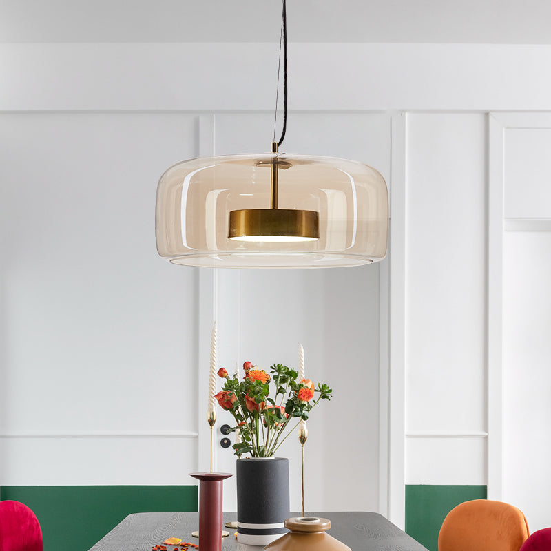 Hotel Glass Pendant Light – Elegant LED Hanging Lamp (110-220V, Glass, 28cm/38cm)