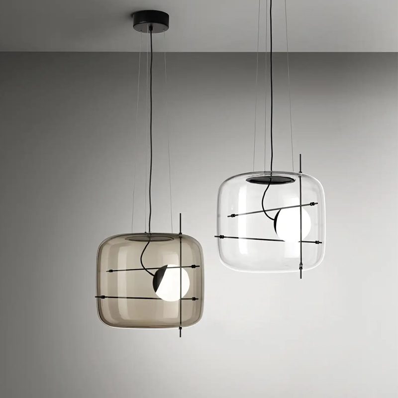 Plot Glass Pendant Light – Soft Diffused Glow with Modern Ventilated Design