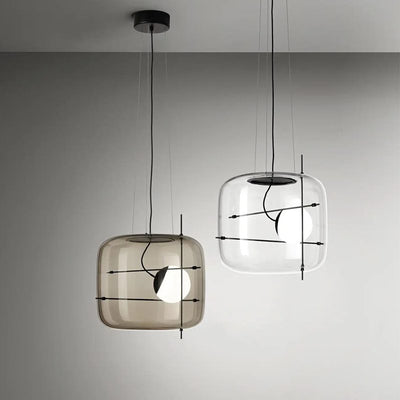 Plot Glass Pendant Light – Soft Diffused Glow with Modern Ventilated Design