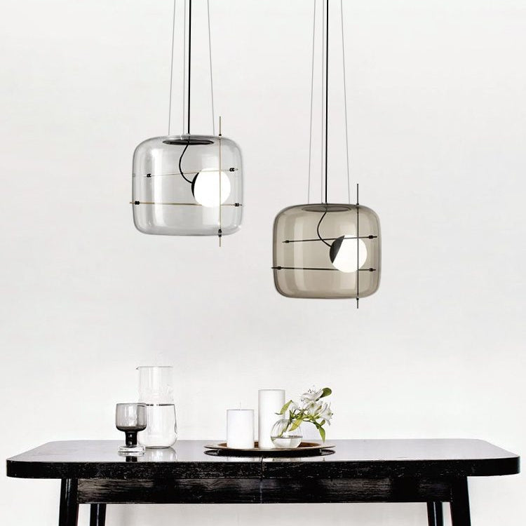 Plot Glass Pendant Light – Soft Diffused Glow with Modern Ventilated Design