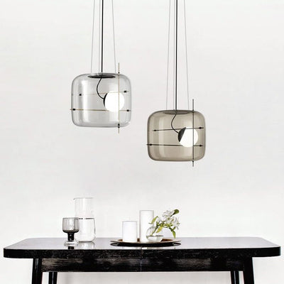 Plot Glass Pendant Light – Soft Diffused Glow with Modern Ventilated Design