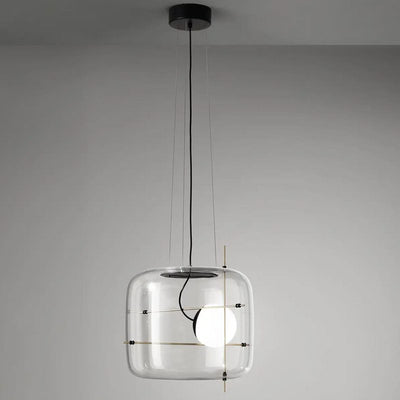 Plot Glass Pendant Light – Soft Diffused Glow with Modern Ventilated Design