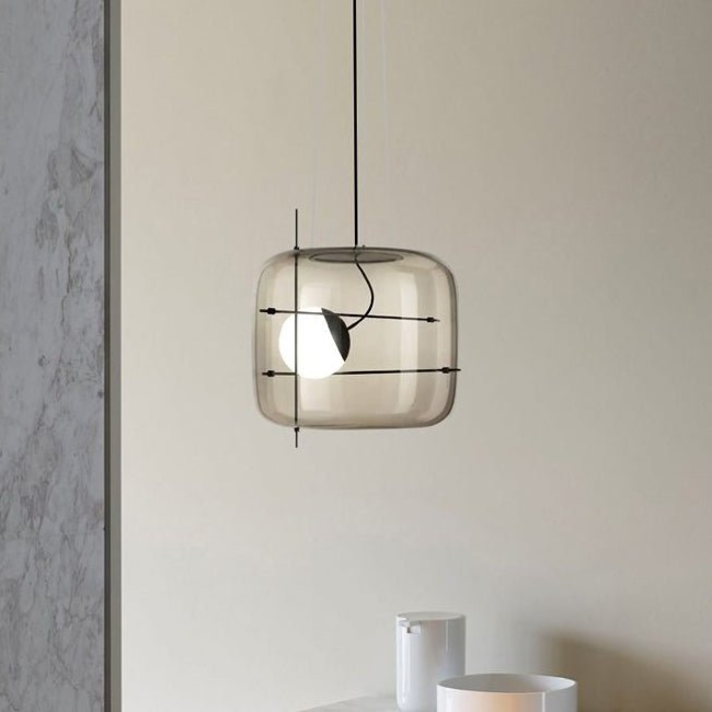 Plot Glass Pendant Light – Soft Diffused Glow with Modern Ventilated Design