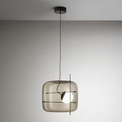 Plot Glass Pendant Light – Soft Diffused Glow with Modern Ventilated Design