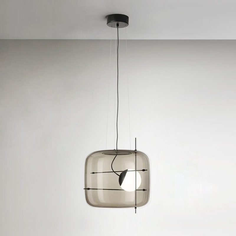 Plot Glass Pendant Light – Soft Diffused Glow with Modern Ventilated Design